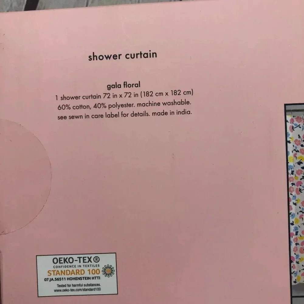 NWT Designer Kate Spade ♠️ Shower Curtain gala floral peach